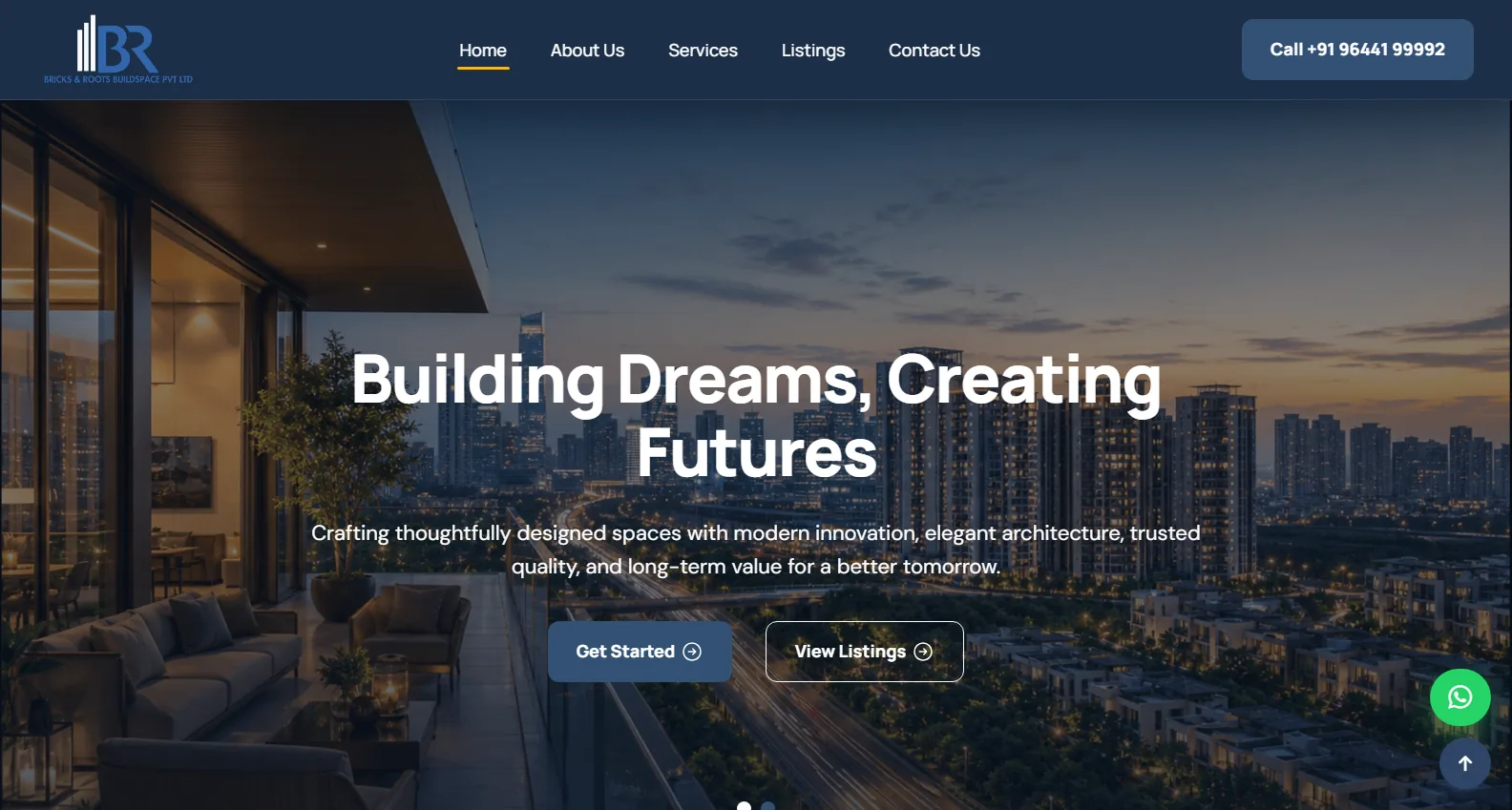 Bricks & Roots Buildspace Real Estate Website project by The Webfix