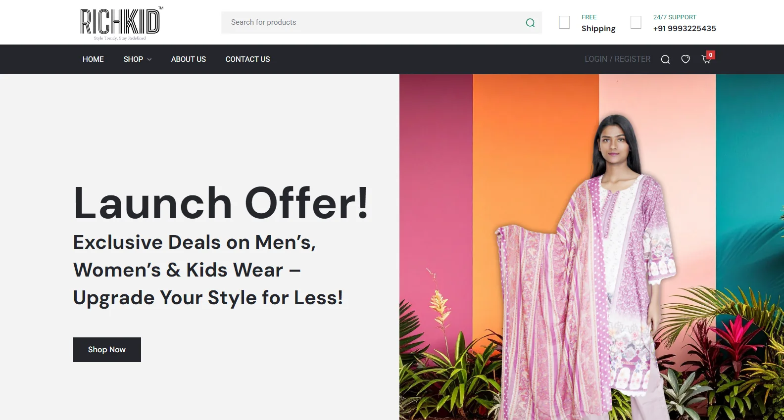 Richkid Consumer Brand Website project by The Webfix